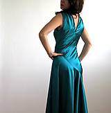 Šaty - smaragdové večerné šaty - 7760460_
