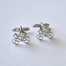 Pánske šperky - Manžetové gombíky, cyklista, cyklistika - 7764348_