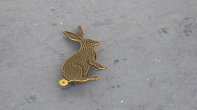 Brošne - BROŽ zajačik, zajac, králik, králiček - 7766398_