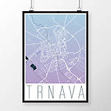 Grafika - TRNAVA, moderná, modro-fialová - 7765152_