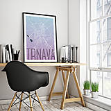 Grafika - TRNAVA, elegantná, modro-fialová - 7765189_