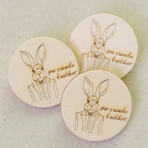 Brošne - pre srandu králikov - brošňa 4cm - 7763789_