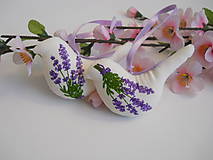 Dekorácie - Vtáčik fialový - 7769893_