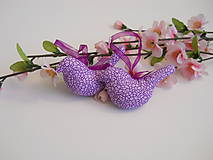 Dekorácie - Vtáčik fialový - 7769954_