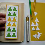 Papiernictvo - Žlto-zelené trojuholníky... - 7768978_
