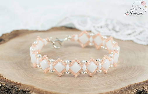 Náramky - Silky - Milky Peach - 7771054_
