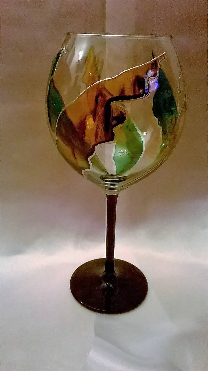 Maľovaný pohár na 20-tku