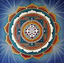 Obrazy - Mandala rovnováhy Sri Yantra - 7770802_