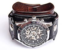 Náramky - Dámske antialergické steampunk hodinky - 7768349_
