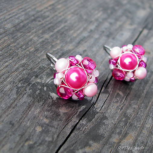 Náušnice - Náušničky MINI Pink...CH.OCEL - 7769504_