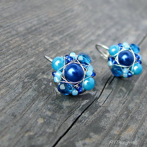 Náušnice - Náušničky MINI Blue...CH.OCEL - 7769544_