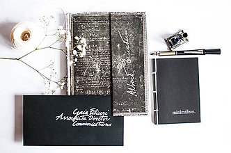 Papiernictvo - minimalism. Notes-Black / A6 - 7769594_