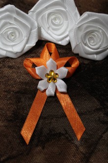 Svadobné pierka - Svadobné pierko oranžové - 7774281_