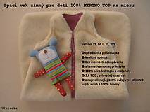 Detský textil - Ovčie rúno Detský spací vak na zimu 100% MERINO TOP super wash Hviezdička Ružová - 7783535_