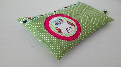 Detský textil - polštářek špaldový se sovičkou  - 7783387_