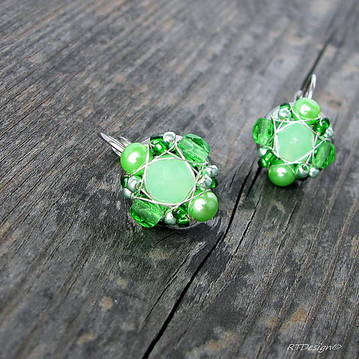 Náušnice - Náušničky MINI Green...CH.OCEL - 7780055_