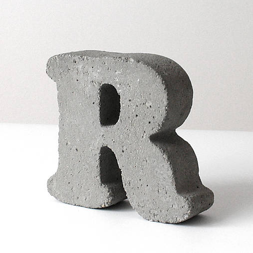 Držiak kníh z betónu "R"