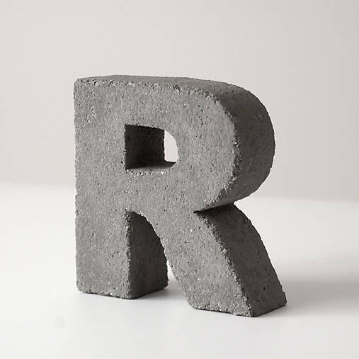 Držiak kníh z betónu "R"
