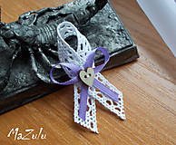 Svadobné pierka - vintage svadobné pierka fialové - 7789955_