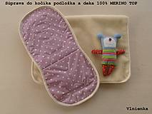 Detský textil - Ovčie rúno Univerzálna podložka do kočíka 100% MERINO Top Super wash Natural BODKA fialová - 7792546_
