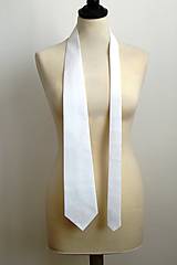 Polotovary - biela kravata - na ďalšie dotvorenie - 7800774_
