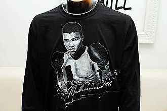Topy, tričká, tielka - Maľované tričko Muhammad Ali - 7801353_