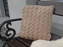 Úžitkový textil - pletený vankúš - nežmolkuje sa - 7798360_