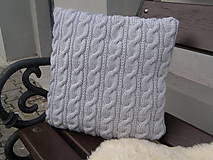 Úžitkový textil - pletený vankúš - nežmolkuje sa - 7798406_
