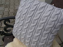 Úžitkový textil - pletený vankúš - nežmolkuje sa - 7798412_