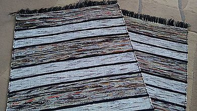 Úžitkový textil - Koberec Hnedý so svetlejšími pásmi 160x73cm - 7799487_
