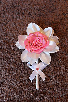 Svadobné pierka - Pierko pre ženícha ružové - 7807811_