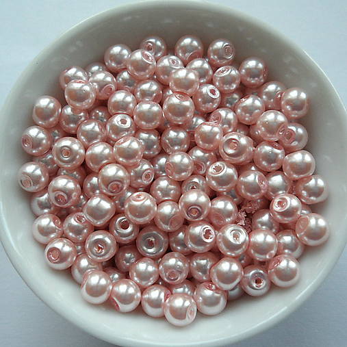 Voskované perly 4mm-60ks (sv.ružová)