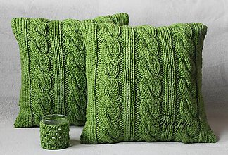 Úžitkový textil - Zelený vankúš - 7813406_