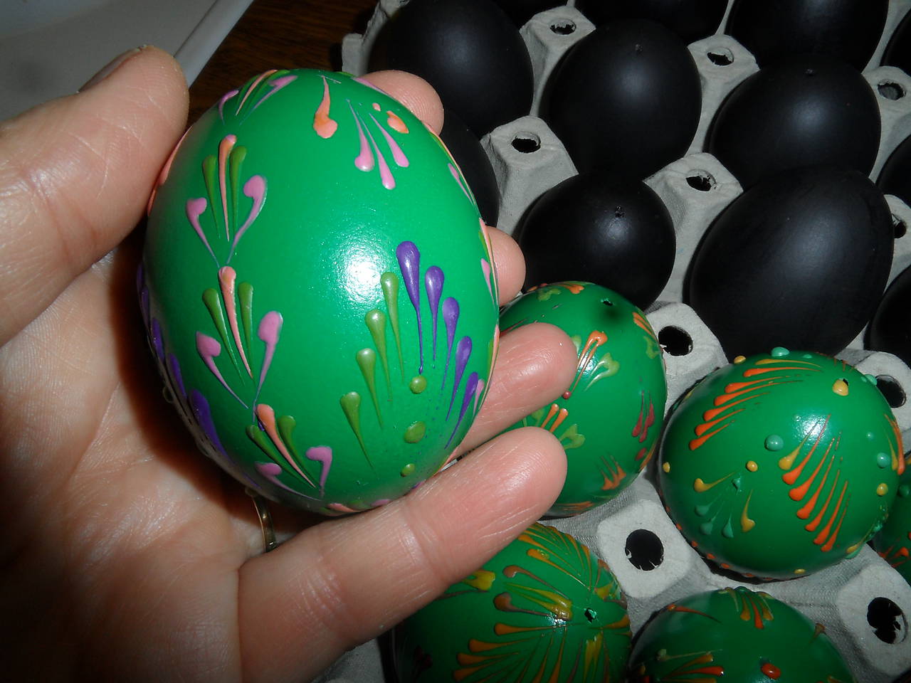 vajíčka na zeleno