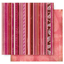Papier - VÝPREDAJ! Rosa Rand Glitterpaper (romantický papier na scrapbooking, 12x12) - 7811636_