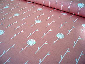 Textil - Bavlna Pink Floral - 7816481_