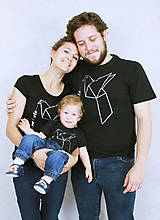 Topy, tričká, tielka - Súprava tričiek pre rodinku HOLUBICA - 7818245_