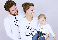 Detské oblečenie - Súprava tričiek pre rodinku ZAJAC - 7818273_