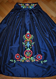 Sukne - Maľovaná sukňa na ples- ľudové ornamenty - 7822802_