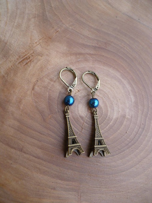 Náušnice - náušnice Paríž - 7823268_
