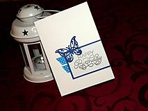 Papiernictvo - Motýľ - pohľadnica k narodeninám - 7824450_