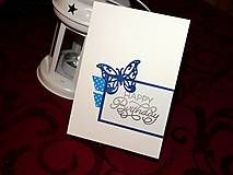 Papiernictvo - Motýľ - pohľadnica k narodeninám - 7824452_