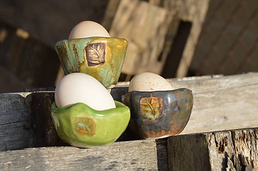 Dekorácie - miska na kraslice, malá, zeleno hnedošedé  TRIO-SET - 7825628_