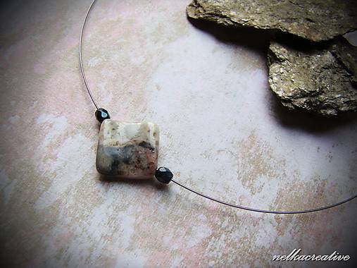 Náhrdelníky - Minimalizmus... /achát, nerez/ - 7829254_