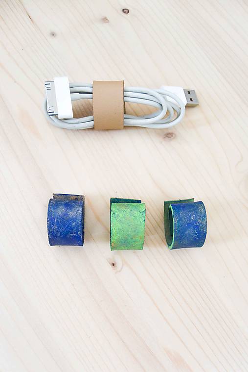 Iné doplnky - All leather... Cable organizer... Fresh #2 - 7832474_
