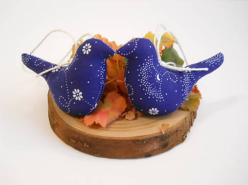 Dekorácie - Do chalúpky pod lesom - Vtáčik modrotlač - 7833612_