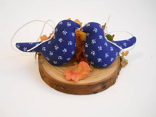 Dekorácie - Do chalúpky pod lesom - Vtáčik modrotlač V - 7833793_