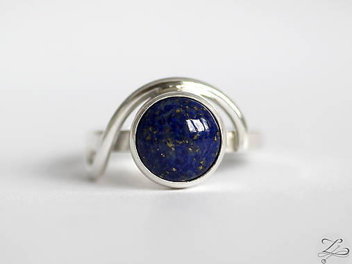  - Strieborný prsteň s lapisom lazuli - LapiS - 7834843_
