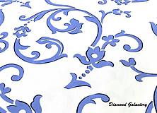 Textil - Bavlna režná - ornament modrý - cena za 10 cm - 7837138_