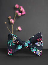 Pánske doplnky - Pánsky štýlový motýlik čiernej farby - 7833955_